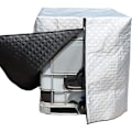 Miniatyrbild 1 av 4: IBC - Skyddshölje för IBC-tank - Regnskydd - Frostskydd - För 1000 l IBC-tank - 120 x 100 x 116 cm Silver