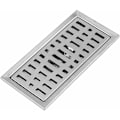 Miniatyrbilde 1 av 5: Gulvsluk med avtakbart deksel, rektangulær sluk 200 x 100 mm, dusjsluk i rustfritt stål, ristfelle for baderom toalett vaskerom hage kjøkken