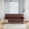 Miniatyrbillede 3 af 4: IC Vandtæt og skridsikker sofaovertræk med elastiske bånd Vaskbart sofaovertræk Brun Small Recliner Sofa Cover