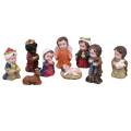 Miniatyrbild 1 av 5: Julkrubba Set med 10 figurer, Hartshantverk