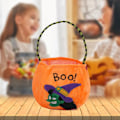 Pikkukuva 1 / 3: IC 2:a Runda tygpåsar Godispresentpåsar Pumpapåsar Halloween-dekorationer för barn