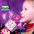 Miniatyrbillede 4 af 4: IC Bluetooth Trådløs Karaoke Mikrofon med Flerfarvet LED-lys, Håndholdt Mikrofon til Børn/Voksne at Synge, Kompatibel med Android/iOS