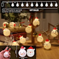 Miniatyrbilde 4 av 5: IC Julslingor, vanntette, batteridrevne LED-julelys for innendørs/utendørs juletrepynt med 8 blinkende moduser, Chri