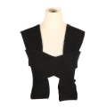 Miniatyrbilde 1 av 4: Kvinners strikket vest, bandage genser, mote ermeløs crop top, høst solid pullover, svart