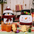 Pikkukuva 5 / 5: IC Röd svart rutnät jul kex box burk godis box kex present A