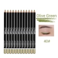 Miniatyrbilde 1 av 5: IC 12 forskjellige farger Gel Eyeliner Pencil Set Matt Glatt Vannfast Naturlig Varig Øyenbryn Leppestift Blyant Kosmetikk, Olivgrønn