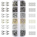 Miniatyrbilde 1 av 5: Kjede-lås 120 stk Armbåndslås med 840 bøyningsringer Kjede-lås Smykkelås Karabinkrok Spenner for smykkeproduksjon