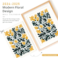 Miniatyrbild 4 av 5: 2024-2025 Abstrakt konstväggkalender – A4-storlek (8,3\" x 11,7\"), 18 månader med Bright Flower Design, januari 2024 till juni 2025
