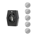 Miniatyrbillede 1 af 11: 5 stk. genopladelige knapbatterier med batterioplader af type C, opladningsadapter til LIR2032, 2025 og 2016 batterier, oplader og LIR2025
