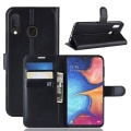Miniatyrbillede 1 af 5: IC Samsung Galaxy A20e - Litchi Plånboksfodral - Sort Sort Sort