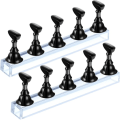 Miniatyrbillede 1 af 5: 2 akryl negle skærmstativ DIY Crystal negle stativ magnetisk boremaskine holder til falske negle manicure værktøjer (sort)