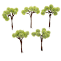 Miniatyrbillede 2 af 4: IC 5 stk kunstige planter bryllups midtpunkt plastik falske grønne blade grene (9X11,5 cm, grøn)