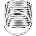 Miniatyrbillede 3 af 5: 10 stk 32 mm rustfrit stål metal flad delt nøglering cirkulær nøglering Hoops Nøglering Loop Nøglering Connector IC
