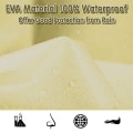Pikkukuva 3 / 5: IC Regnrock, [2-pack] Kannettavat EVA-sadetakit Poncho Vedenpitävä keltainen