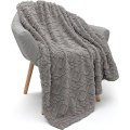 Miniatyrbild 1 av 5: IC Sherpa Fleecefilt - 3D Snygg Design, Supermjuk, Fluffig, Varm, Mysig, Plysch, Luddig för Soffa, Vardagsrum, Säng - Allt, 50\" x 70\", Grå