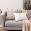 Miniatyrbild 4 av 5: Kuddfodral Set med 2, Rhombic Jacquard, Mjukt Fyrkantigt Case för Soffa, Bäddsoffa, Sovrum, Vardagsrum, 18x18 tum, Beige