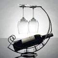 Miniatyrbillede 5 af 5: Kreativ Metal Vinstativ Hængende Vinglas Holder Bar Stativ Br Sort