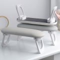 Miniatyrbillede 5 af 5: Foldbar PU-læder neglehåndledsstøttepude hånd Cus grå 1stk