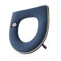Pikkukuva 1 / 5: WC-istuimen pehmuste paksu pehmeä wc-istuin lämpimällä kahvalla kylpyhuoneessa Navy Blue Logo Chain