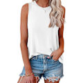 Pikkukuva 1 / 3: IC Damer Casual Cami Linne Löst Passform Sommar Ärmlös Camisole stor