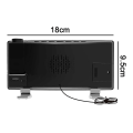 Miniatyrbild 5 av 5: Digital väckarklocka, projektionsväckarklocka för sovrum med 4 dimmer, USB-telefonladdare, 180° roterbar projektor