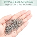 Miniatyrbilde 3 av 5: 500 Pakke 10 mm Mini Split Hoppring med Dobbel Øye Små Metall IC