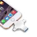 Pikkukuva 4 / 5: IC Tre-i-ett OTG-adapter för Apple typ-c Android-telefon extern silver