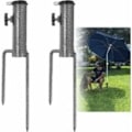 Miniatyrbillede 1 af 5: IC Paraplystativ, 2 dele paraplyanker, paraplyholder, elastisk justerbar paraplystativ, metalparaply til flere formål