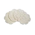 st 22 cm virkade runda spetsdukar virkade bomullsunderlägg (beige)