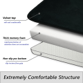 Miniatyrbillede 5 af 5: IC Memory Foam Bademåtte 3-delt sæt, superabsorberende, stærk PVC anti-slip bagside, badeværelsesmåtte, plys blød, tyk, maskinvaskbar, sort