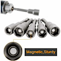 Miniatyrbilde 2 av 5: 10 stk. Slagtrekkerpipebits 6-15mm Sett Magnetisk Hex Pipe Sett Magnetisk Bor Bit Hex Pipe Sett 1/4 Tomme for Hurtigskift Chuck