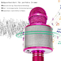 Miniatyrbillede 3 af 4: IC Bluetooth Trådløs Karaoke Mikrofon med Flerfarvet LED-lys, Håndholdt Mikrofon til Børn/Voksne at Synge, Kompatibel med Android/iOS