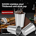 Miniatyrbilde 1 av 5: 1 stk Praktiske kopper i rustfritt stål Miniglass for vinport Silver 350ml