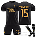 Miniatyrbilde 8 av 9: Real Madrid andre bortetrøye nr. 8 10 Modric 7 Winnie 5 Bellingham Ronaldo fotballuniform No. 1 socks twenty two#