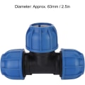 Miniatyrbilde 5 av 5: IC Slang Rakt Hode Rørkobling PE Plast Rakt Hode Adapter Tilkobling Tee