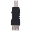 Miniatyrbilde 3 av 4: USB-skriveradapter Type A B Hann Svart Sølvfargetone