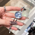 Miniatyrbillede 2 af 5: IC Dammode Quartz Armbåndsur Elegant ur til kvinder Vandafvisende rustfrit stålrem Luksusur