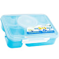 Miniatyrbild 1 av 5: IC Ny mikrovågsugn Bento Lunchbox + Sked Bestick Picknick Innehåll Blå