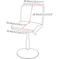 Miniatyrbilde 2 av 5: IC Stretch-trekk, 2-delt trykt trekk for barstol
