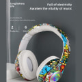 Miniatyrbilde 5 av 5: Trådløst headset med blinkende lys, hodetelefoner for barn, svart