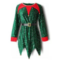Pikkukuva 3 / 5: IC Flicka Pojke Jul Älg Fancy Dress Xmas Party Cosplay Kläder zy grön 150cm