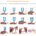 Miniatyrbillede 3 af 5: IC 600 stk. Loom Bands, Loom Bands Starter Kit DIY Gummibånd Håndværkskasse til DIY-fremstilling af Armbånd til Børn