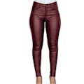 Miniatyrbillede 1 af 5: Plus Size Perfekt Pasform PU Læder Leggings Letvægts til Kvinder Piger Mode Ny CMK Vinrød 2XL