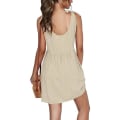 Miniatyrbild 2 av 5: IC Dam Sommar Axelbands Babydoll Klänning Casual Scoop Neck A-linje Skater Swing Mini Sundress
