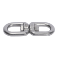 Miniatyrbilde 1 av 4: IC 304 rustfritt stål dobbel-ende M10 dreibar shackle øyekrok 8-formet ringkontakt Perfekt for å henge & rotere Pakke med 2 stk