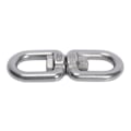 Miniatyrbillede 1 af 4: IC 304 rustfrit stål dobbelt-endede M10 drejelige shackle øje krog 8-formet ringforbindelse Perfekt til at hænge & rotere Pakke med 2 stk