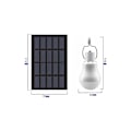 Miniatyrbillede 2 af 5: Bærbar solcellelampe LED-pære solcelledrevet med solpanel til have, terrasse, indendørs, udendørs, vandreture, camping, telt, fiskebelysning
