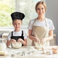 Pikkukuva 4 / 5: IC Barn Förkläde Flickor Matlagning Bakning Set Kock Hatt Ugn Mitt And L