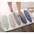 Miniatyrbillede 2 af 5: IC Enkel Nordic Home Flocked Matta Gulvteppe, skridsikker absorberende gulvmatte til entré, soveværelse og badeværelse (Niveau 4, Som en regnbue, 40*60cm)