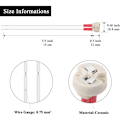 Miniatyrbillede 2 af 5: Bi-pin base, G4, GU5.3, G6.35, GY6.35, GX5.3 MR16, GZ4 MR11, halogen fatning keramisk lampeholder (6 stk.)